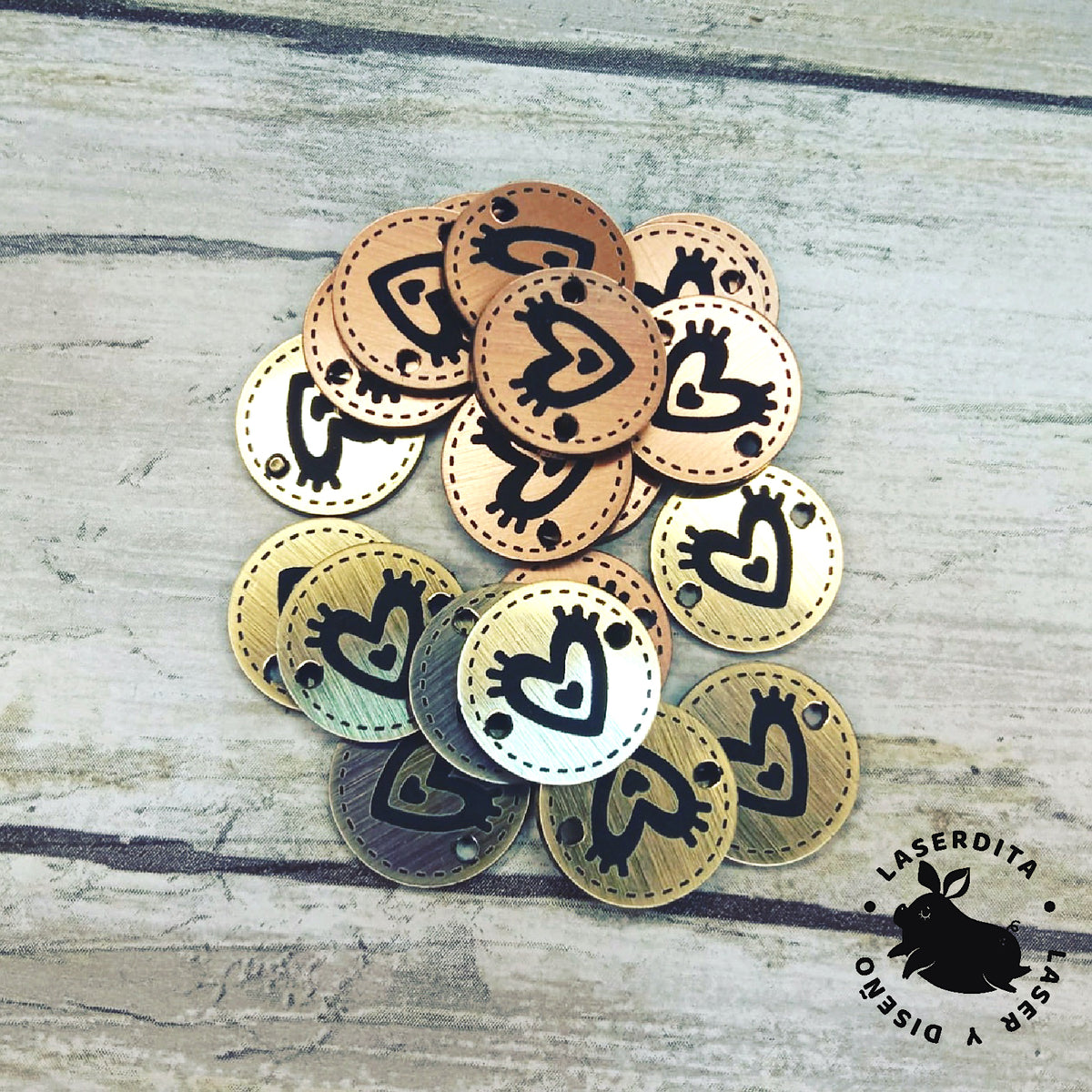 50 ET ACRILICAS REDONDAS Y OVALADAS, MEDIDA PEQUEÑAS - Negro / Sin perforaciones / Redonda de 1.5cm