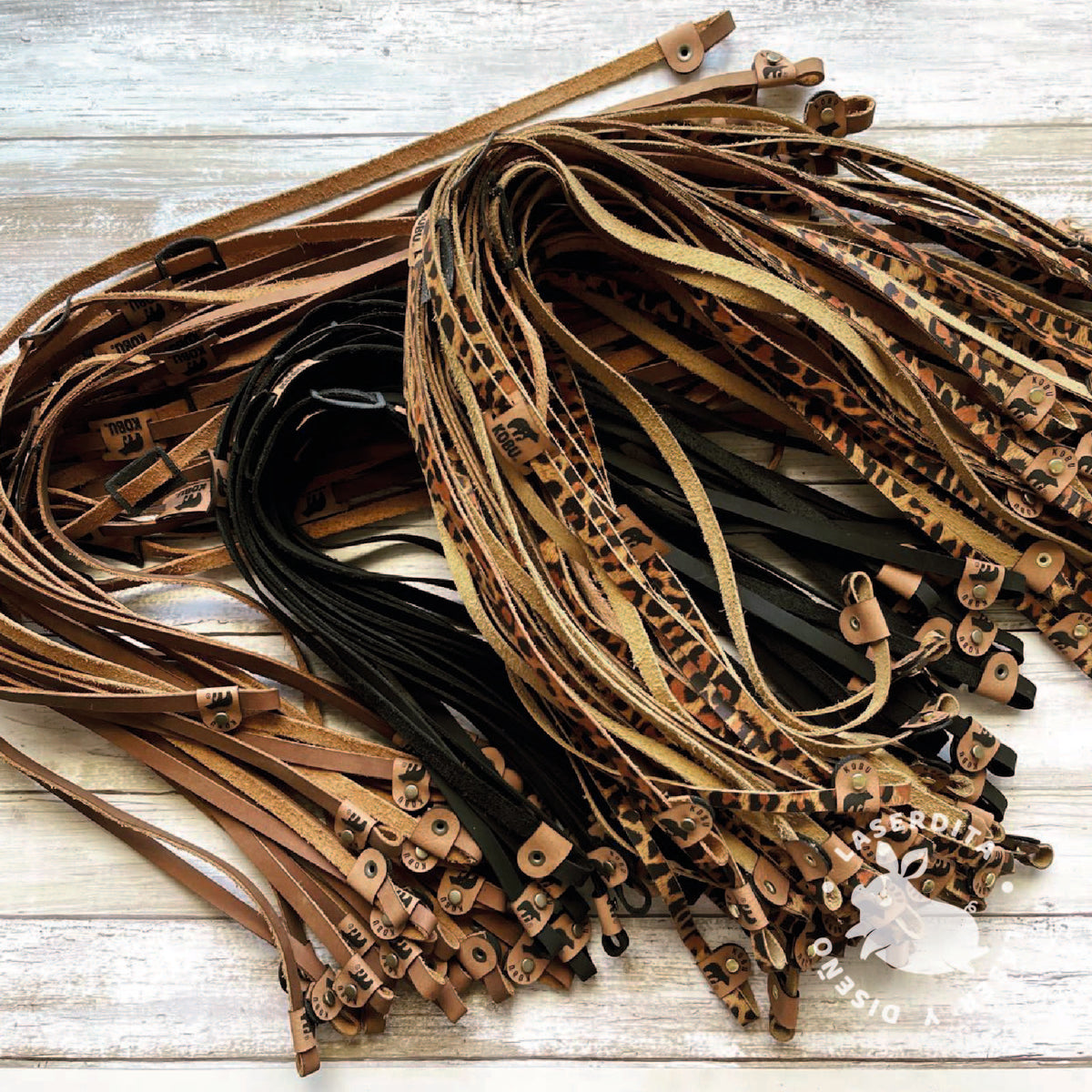 20 STRAPS CUERO - Simple / Negro / Cafe Claro